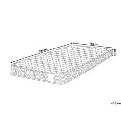 BELIANI Matelas En Tissu Beige 160x200 - Beige -Matelas Soldes Boutique 10056023 3