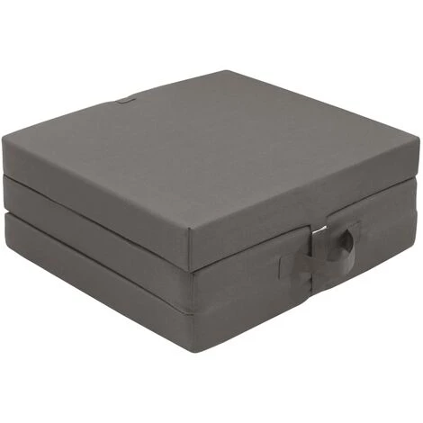 Matelas En Mousse Pliable En 3 Sections 190x70x9 Cm Gris VidaXL 3 Matelas En Mousse Pliable En 3 Sections 190x70x9 Cm Gris VidaXL – Image 3