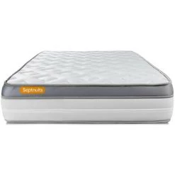SEPTNUITS Matelas 90x190 Memo Zen Mousse à Mémoire De Forme 5 Zones De Confort MAXI épaisseur