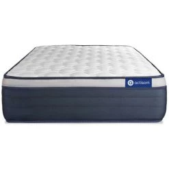 ACTISOM Matelas Ressorts Ensachés+Mémoire De Forme ACTIFLEX MAX 90x190 Cm Maxi épaisseur 7zones De Confort