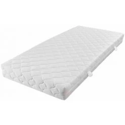 VIDAXL Matelas Avec Housse Lavable 200 X 160 X 17 Cm - Blanc
