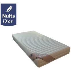 NUITS D'OR Matelas 20 Cm Soutien Ferme 80x200 Mousse Mémoire De Forme 55 Kg/m3 + Protège Matelas OFFERT Up&down Visco