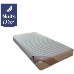 NUITS D'OR Matelas 20 Cm Soutien Trés Ferme 70x190 Mousse Mémoire De Forme 55 Kg/m3 + Protège Matelas OFFERT Up&down Visco