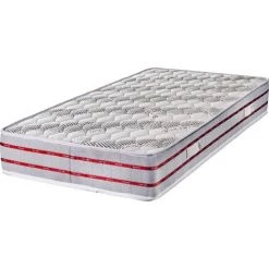 KING OF DREAMS Matelas 80x200 Tissu Bambou Mousse Poli Lattex Indéformable - 24 Cm - Ferme + Protège Matelas OFFERT Maxi Bamboo