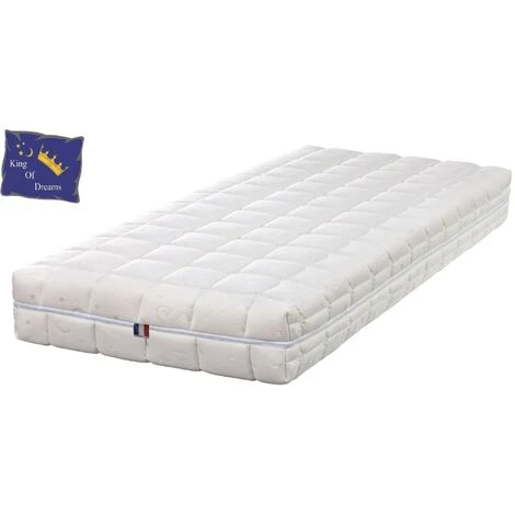 KING OF DREAMS Matelas 80x200 Avec Latex Naturel 80 Kg/m3 DEHOUSSABLE - 21 Cm - Ferme + Protège Matelas OFFERT Natural Latex 1 KING OF DREAMS Matelas 80x200 Avec Latex Naturel 80 Kg/m3 DEHOUSSABLE - 21 Cm - Ferme + Protège Matelas OFFERT Natural Latex