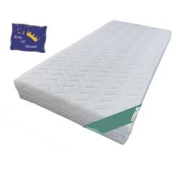 KING OF DREAMS Matelas 80x190 Soutien Trés Ferme - Déhoussable - Housse Lavable à 30¡ - Mousse Poli Lattex Indéformable - Hauteur 19 Cm Relax King 80 X 190