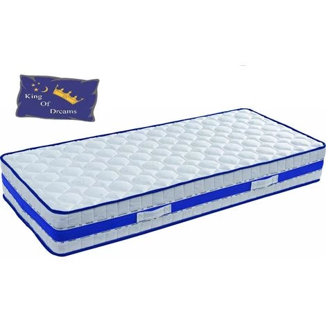 KINGOFDREAMS Matelas 80X200 Mousse Poli Lattex Indéformable - Face Hiver Avec Laine Merinos - Face été Avec Lin - Hauteur 29 Cm - Soutien Trés Ferme + Protège Matelas OFFERT Blue 80 200 2 KINGOFDREAMS Matelas 80X200 Mousse Poli Lattex Indéformable - Face Hiver Avec Laine Merinos - Face été Avec Lin - Hauteur 29 Cm - Soutien Trés Ferme + Protège Matelas OFFERT Blue 80 200 â Image 2