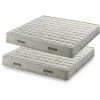 KING OF DREAMS Lot De 2 Matelas 90x200 Tissu Avec Bambou Naturel Mousse Poli Lattex Indéformable - Hauteur 24 Cm - Soutien Trés Ferme 90 200 Maxi Bamboo
