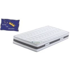 KING OF DREAMS Matelas 80x200 Mémoire De Forme + 23 CM + Poli Lattex Indéformable Ferme + Oreillers Mémoire + Protèges Matelas OFFERTS