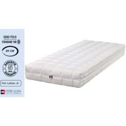 LITERIEJULIEN Matelas 120x200 X 20 Cm Souple - Spécial Sommier électrique - Déhoussable Housse Lavable - Noyau Poli Lattex HR Derniére Génération - Antibactérien - Anti-acariens