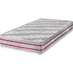 KINGOFDREAMS Matelas 140x190 Tissu Bambou Mousse Poli Lattex Indéformable - Hauteur 24 Cm - Soutien Trés Ferme - Orthopédique Bamboo 140 190