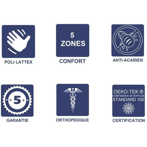 LITERIEJULIEN Matelas Souple Avec Latex Naturel Pour Canapé Lit + Alése 80x200 X 10 Cm + Oreiller Visco - 5 Zones De Confort - Noyau Poli Lattex HR Derniére Génération - Trés Respirant 2 LITERIEJULIEN Matelas Souple Avec Latex Naturel Pour Canapé Lit + Alése 80x200 X 10 Cm + Oreiller Visco - 5 Zones De Confort - Noyau Poli Lattex HR Derniére Génération - Trés Respirant – Image 2