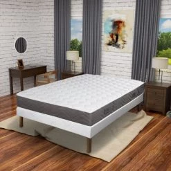 EBAC LITERIE Matelas Rubis 140x190 - Ressorts - Hauteur 23 Cm - Indépendance De Couchage - Blanc/Ecru/Ivoire -Matelas Soldes Boutique 14371546 3