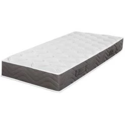 EBAC LITERIE Matelas Rubis 90x200 - Ressorts - Hauteur 23 Cm - Indépendance De Couchage - Blanc/Ecru/Ivoire