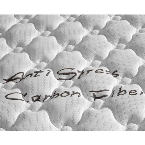 BEZEN Matelas Antistress Carbon Therapy 90x180 à Mémoire De Forme - Athèrmique - Très Ferme - Blanc Et Noir 4 BEZEN Matelas Antistress Carbon Therapy 90x180 à Mémoire De Forme - Athèrmique - Très Ferme - Blanc Et Noir – Image 4