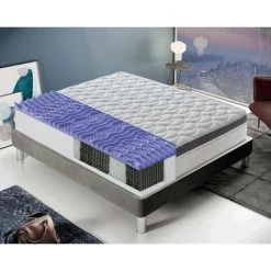 ILOVESLEEP Matelas 80x200 à Ressorts Ensachés -mémoire De Forme - à 13 Zones Modèle Positano