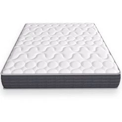 Ensemble Matelas Mémoire + Sommier 160x200 Memo HR Hbedding - Mousse Ergo, Mousse HR 35kg Et Mousse Effet Mémoire De Forme - Blanc -Matelas Soldes Boutique 15313321 3