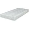 EBAC LITERIE Matelas Morgan 80x190 - Mousse - Hauteur 17 Cm - Soutien 3 Zones Confort - Blanc/Ecru/Ivoire