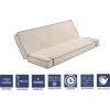 PROVENCE LITERIE Matelas Très Ferme Pour Clic Clac 130x200 X 10 Cm - Dim Assise 60 Cm - - 5 Zones De Confort - Ame Poli Lattex Haute Résilience - Hypoallergénique