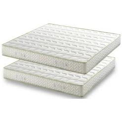 PROVENCE LITERIE Lot De 2 Matelas 80x190 X 21 Cm - Souple - Aertech+ 35 Kg/m3 HR Haute Densité - Hypoallergénique