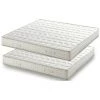 PROVENCE LITERIE Lot De 2 Matelas 70x190 X 21 Cm + 2 Oreillers Visco - Souple - Aertech+ 35 Kg/m3 HR Haute Densité - Hypoallergénique