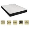 PROVENCE LITERIE Matelas Latex 76 Kg/m3 + Mousse 35 Kg/m3 140x200 X 20 Cm Souple + Oreiller Visco 7 Zones De Confort - Hypoallergénique