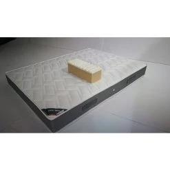 PROVENCE LITERIE Matelas Latex 75 Kg/m3 + Mousse 35 Kg/m3 HR 140x190 X 21,5 Cm Accueil Moelleux Soutien Ferme - 7 Zones De Confort