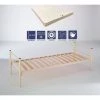 LITERIEJULIEN Lit Métal Epoxy + Matelas 80x190 X 15 Cm + Oreiller Visco - Soutien Ferme - Ame Poli Lattex Haute Résilience - Hypoallergénique