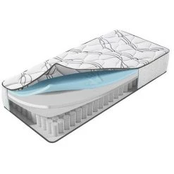 SOFAREVA Matelas Atlanta | 140x190cm | Epaisseur 20cm | Mousse Memoire De Forme | Ressorts Ensaches - GRIS -Matelas Soldes Boutique 18126089 5