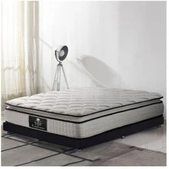 SOFAREVA Matelas Buckingham Empereur | Sur-matelas Integre | 7 Zones | 60x120cm | Epaisseur 22cm | Mousse Memoire De Forme | - GRIS