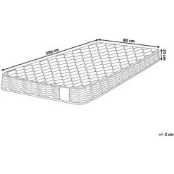 BELIANI Matelas En Mousse Beige 80x200 - Beige -Matelas Soldes Boutique 18339243 3