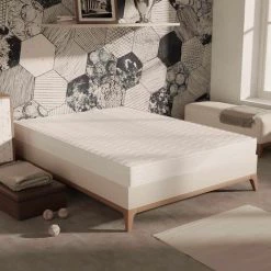 MOBILIER DECO DREAM - Matelas Eco 140x190 15 Cm - Blanc