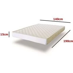 MOBILIER DECO DREAM - Matelas Eco 140x190 15 Cm - Blanc -Matelas Soldes Boutique 18382063 5