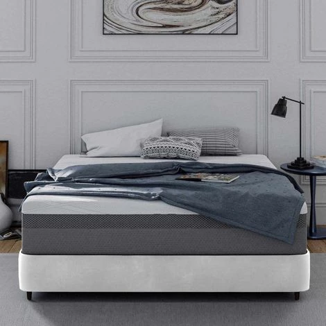 MOBILIER DECO HYBRID - Matelas HYBRID 160 X 200 Cm Avec Ressorts Ensachés Et Mousse Mémoire De Forme épaisseur 26 Cm - Blanc 3 MOBILIER DECO HYBRID - Matelas HYBRID 160 X 200 Cm Avec Ressorts Ensachés Et Mousse Mémoire De Forme épaisseur 26 Cm - Blanc – Image 3