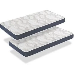 DORMALIT Matelas LOT 2 ERGO CONFORT 80x190 Epaisseur 14 CM Rembourrage Super Soft Juvenil Ideal Pour Les Lits Gigognes