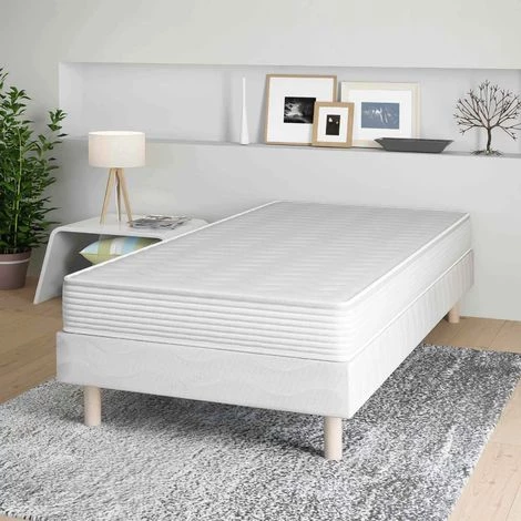 MOBILIER DECO DREAM - Matelas Eco 90x190 15 Cm - Blanc 1 MOBILIER DECO DREAM - Matelas Eco 90x190 15 Cm - Blanc
