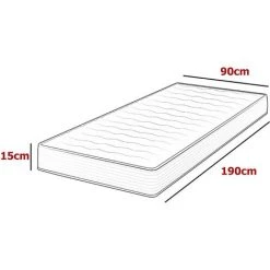 MOBILIER DECO DREAM - Matelas Eco 90x190 15 Cm - Blanc 7 MOBILIER DECO DREAM - Matelas Eco 90x190 15 Cm - Blanc -Matelas Soldes Boutique 18528626 4