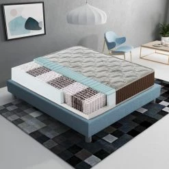 ILOVESLEEP Matelas 90x190 à Ressorts Ensachés Et Mousse à Mémoire - Hauteur 23 Cm