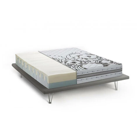 Talamo Italia Mattress Sonia Single, In Memory Foam And Waterfoam, Made In Italy, Cm 80x190h22, White 2 Talamo Italia Mattress Sonia Single, In Memory Foam And Waterfoam, Made In Italy, Cm 80x190h22, White – Image 2