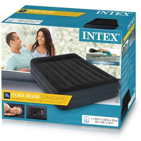 Matelas Gonflable Électrique Dura Beam 203 X 152 Intex 4 Matelas Gonflable Électrique Dura Beam 203 X 152 Intex â Image 4