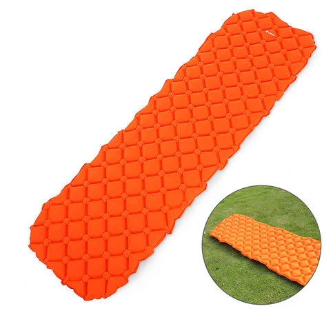BLUEFIELD Matelas De Couchage Gonflable Exterieur, Orange 2 BLUEFIELD Matelas De Couchage Gonflable Exterieur, Orange – Image 2
