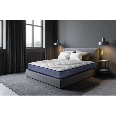BEZEN Matelas Latex Gel Plus Adaptation Et Régulation Thermique 80X180 – Mémoire De Forme - Effet Relax, 13 Zones. Certifié Sanitized® Et Oeko-Tex® - Blanc Et Bleu 1 BEZEN Matelas Latex Gel Plus Adaptation Et Régulation Thermique 80X180 – Mémoire De Forme - Effet Relax, 13 Zones. Certifié Sanitized® Et Oeko-Tex® - Blanc Et Bleu