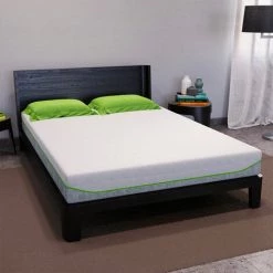 OLYMPE LITERIE | Matelas ANTHEA 80x200 Cm | Mousse à Mémoire De Forme | Soutien Ferme - Blanc