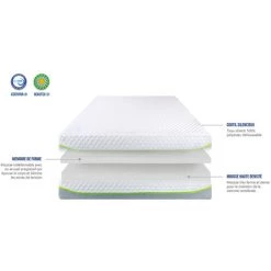 OLYMPE LITERIE | Matelas ANTHEA 80x200 Cm | Mousse à Mémoire De Forme | Soutien Ferme - Blanc 7 OLYMPE LITERIE | Matelas ANTHEA 80x200 Cm | Mousse à Mémoire De Forme | Soutien Ferme - Blanc -Matelas Soldes Boutique 19374893 4