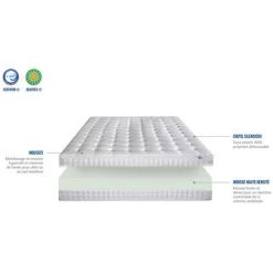 OLYMPE LITERIE | Matelas APOLLON 140x190 Cm | Mousse à Mémoire De Forme | Soutien Ferme -Matelas Soldes Boutique 19375039 4