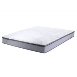 BELIANI Matelas En Tissu Blanc 140x200 - Blanc