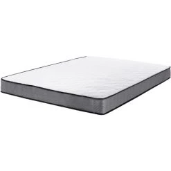 BELIANI Matelas En Tissu Blanc 160x200 - Blanc