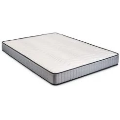 BEZEN Matelas Pharma Therapy Slim 90x190 Pour Lit Gigogne à Mémoire De Forme Et HR Grand Fermeté - Blanc Et Gris