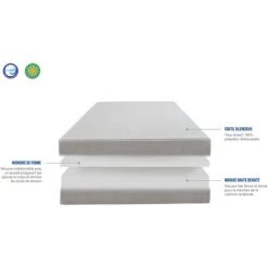 BELLECOUR LITERIE | Matelas INSPIRATION 90x200 Cm | Mousse à Mémoire De Forme | Soutien Ferme - Blanc -Matelas Soldes Boutique 19617449 4