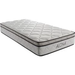 PROVENCE LITERIE Matelas Alona A Ressorts + Memoire De Forme 80 Kg/m3 + Alese 70x190 Hauteur +/- 25,5 Cm - Accueil Moelleux - Soutien Ferme - 5 Zones De Confort - Hypoallergenique